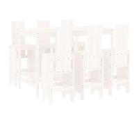 Garden Bar Set Outdoor Bar Table Set Bar Stool 7 Piece Solid Wood Pine vidaXL