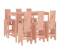 Garden Bar Set Outdoor Bar Table Set Bar Stool 7 Piece Solid Wood Pine vidaXL