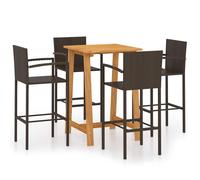 Garden Bar Set Outdoor Table Chairs Furniture Multi Colours 3/5 Piece vidaXL
