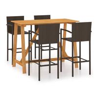 Garden Bar Set Patio Outdoor Table and Chairs Multi Colours 5/7 Piece vidaXL