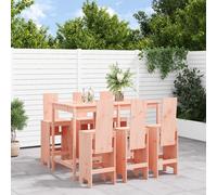 (natural douglas) vidaXL Garden Bar Set Outdoor Bar Table Set Bar Stool 7 Piece Solid Wood Pine