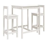 Garden Bar Set Wooden Table and Chairs Pub Set 3 Piece Solid Wood Pine vidaXL