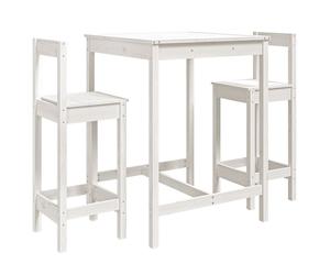 Garden Bar Set Wooden Table and Chairs Pub Set 3 Piece Solid Wood Pine vidaXL