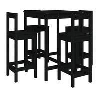 Garden Bar Set Wooden Table and Chairs Pub Set 5 Piece Solid Wood Pine vidaXL