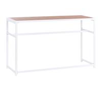 Garden Dining Table AVETRANA 150 cm 50 cm Brown/ White