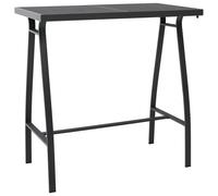 Garden Bar Table Bistro Table Coffee Dining Table Black Tempered Glass vidaXL