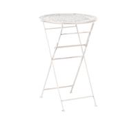 Garden Bar Table TRIESTE 60 cm 60 cm Metal Light Beige