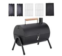 Garden Barbecue Smoker - Barrel Grill, Portable Barrel Grill with Handle for Outdoor | Backyard, Camping, Balcony, Picnic with Lid Portable Lightweight Non-Slip Ventilated