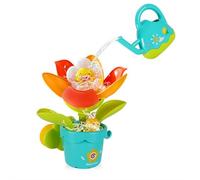 Garden Bath Toy - Flower Pot Water Sprinkler with Blooming Petals & Hidden Bee, Interactive STEM Learning Toy for Toddlers 12M+, Suction Cup Baby Bath Toys for 1-3 Year Olds