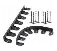 Garden Bed Border 4,8m With Anchorage Lawn Edge 4 Ground Spike Plastic Flexible