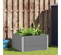 Garden Bed WPC 100 x 100 x 54cm Grey, Sturdy Flower and Herb Planter Box, Durable Design for Outdoor, Easy Assembly