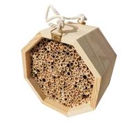 Garden Bee House - Wooden Habitat for Pollination, Attracting Butterflies and Wasps to Your Backyard.