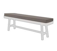 Garden Beer Bench Cushs Waterproof & UV Resistant Padded Seat Pads for Beer Table Set table Gray Cushs for Fest Tent Fur 120x30x3cm