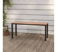 Garden Bench 110 cm Steel and WPC Brown and Black
