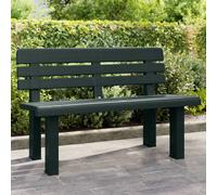 Garden Bench 110cm Polypropylene Outdoor Patio Seat Weatherproof Grey