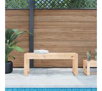 Garden bench 110x38x45 cm Natural Pine Solid Wood Rustic Slatted Outdoor Seat XL