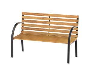 Garden Bench, 122Lx60Wx80H cm-Steel/Wood