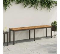 Garden Bench 161 x 35 x 45 cm Brown Natural and coffee Solid Acacia Wood