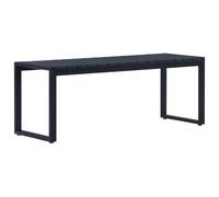 vidaXL Garden Bench 120.5 cm PS Board Black