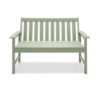 Garden Bench 2 Seater, Sage Green Hdpe Outdoor Seating