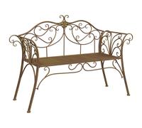 Garden Bench 2 -Seater Steel Outdoor Seating Modern Bench Patio Furniture vidaX