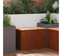 Garden Bench 60×40×43 cm Weathering-steel Frame Solid Douglas Wood Varnished Pro