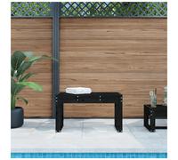 Garden bench 80x38x45 cm Black Pine Solid Pine Wood Slatted Outdoor Seat Rustic