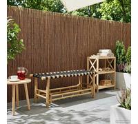 vidaXL Garden Bench 110 x 38 x 40 cm Bamboo Natural Rectangular