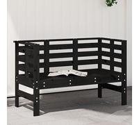Garden Bench Black 111.5x53x71 cm Solid Wood Pine Berkfield Home Black One Size