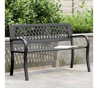 Garden Bench Black 120 cm Steel