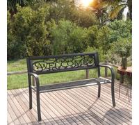 Vidaxl Garden Bench 125 Cm Steel Black