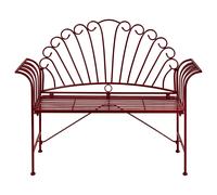 Garden Bench CAVINIA 125 cm Metal Burgundy