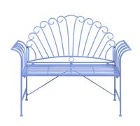 Garden Bench CAVINIA 125 cm Metal Light Blue