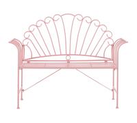 Beliani Bench Metal 125 Cm Pink Cavinia