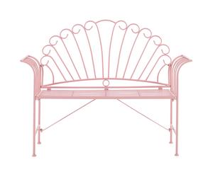 Garden Bench CAVINIA 125 cm Metal Pink