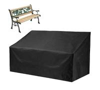 Garden Bench Cover - Black/Silver Strong Fabric Layer, Anti-Windproof Wake, Waterproof Protector of the Season, Reliable Tear Resistant for Sign, Outdoor Seating for Garden Sofa
