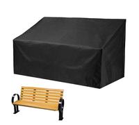 Garden Bench Cover - Black/Silver Strong Fabric Layer, Anti-Windproof , Waterproof Protector of the Season, Reliable Tear Resistant for Sign, Outdoor Seating for Garden Sofa