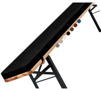 Garden Bench Cush - Non-Slip Outdoor Seat Pad for 2/3 Seater - 120cm/150cm/100cm/180cm x 50cm/40cm/30cm/25cm - Perfect for Patios, Beer Benches, Bay, Swings (Black, 210x25x5cm)
