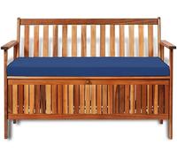 Garden Bench Cushion 128cmX50cmX5cm Waterproof Seat Pad Only fit for Iceni Bench, Eden & Storage Bench Cushions Extra Comfortable Patio Furniture Swing Bench Pads Removable Cover (Navy)