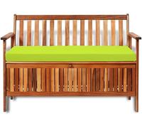 Garden Bench Cushion 128cmX50cmX5cm Waterproof Seat Pad Only fit for Iceni Bench, Eden & Storage Bench Cushions Extra Comfortable Patio Furniture Swing Bench Pads Removable Cover (Lime)