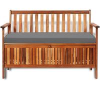 Garden Bench Cushion 128cmX50cmX5cm Waterproof Seat Pad Only fit for Iceni Bench, Eden & Storage Bench Cushions Extra Comfortable Patio Furniture Swing Bench Pads Removable Cover (Gray)