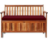 Garden Bench Cushion 128cmX50cmX5cm Waterproof Seat Pad Only fit for Iceni Bench, Eden & Storage Bench Cushions Extra Comfortable Patio Furniture Swing Bench Pads Removable Cover (Burgundy)