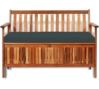 Garden Bench Cushion 128cmX50cmX5cm Waterproof Seat Pad Only fit for Iceni Bench, Eden & Storage Bench Cushions Extra Comfortable Patio Furniture Swing Bench Pads Removable Cover (Charcoal)