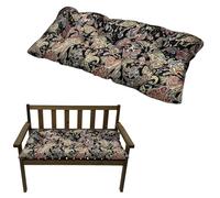 Garden Bench Cushion 150x50 cm Waterproof Replacement for 2-3 Seater, 8 cm Thick with Non-Slip Straps, Paisley Print for Outdoor/Indoor Dining.