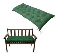 Garden Bench Cushion 2/3 Seater, 150x50cm Waterproof Replacement Pad Long Bench Cushion Outdoor with Non-Slip Straps, 8cm Thick Seat Cushions for Dining Bench Indoor (Green,150 * 50 * 8CM)