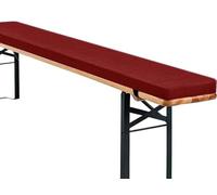 Garden Bench Cushion 2/3 Seater with Removable Cover & Non-Slip Straps - Indoor/Outdoor Dining Bench Pad, Bordeaux 140 x 30 x 3 cm, Comfortable &