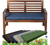 Garden Bench Cushion - 3 Seater Bench Seat Pad - 143 x 52 CM - 6 CM Thick - Weather & Water Resistance Fabric - Long Garden Chair Patio Pub Furniture Cushion Outdoor/Indoor (3 SEATER, NAVY)