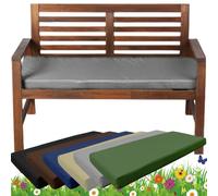 Garden Bench Cushion - 3 Seater Bench Seat Pad - 143 x 52 CM - 6 CM Thick - Weather & Water Resistance Fabric - Long Garden Chair Patio Pub Furniture Cushion Outdoor/Indoor (3 SEATER, GREY)