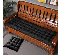 Garden Bench Cushions 120x40cm Thick Seat Pad for 2 3 Seater Indoor/Outdoor Chaise Swing Sofa Warm Cushion Durable Black Cushion for Comfort and Style