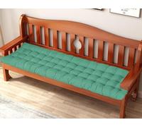 Garden Bench Cushs for 2/3 Seaters 8cm Thick Cotton Long Sofa Floor Seat Cush for Patio Swing Home 140x40cm Light Green Outdoor Chair Pad